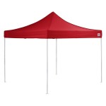 Backyard Pro Courtyard Series 10' x 10' Red Straight Leg Heavy-Duty Aluminum Instant Pop-Up Canopy Tent
