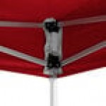 Backyard Pro Courtyard Series 10' x 10' Red Straight Leg Heavy-Duty Aluminum Instant Pop-Up Canopy Tent