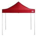 Backyard Pro Courtyard Series 10' x 10' Red Straight Leg Heavy-Duty Aluminum Instant Pop-Up Canopy Tent