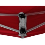 Backyard Pro Courtyard Series 10' x 10' Red Straight Leg Heavy-Duty Aluminum Instant Pop-Up Canopy Tent
