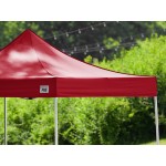 Backyard Pro Courtyard Series 10' x 10' Red Straight Leg Heavy-Duty Aluminum Instant Pop-Up Canopy Tent