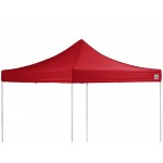 Backyard Pro Courtyard Series 10' x 10' Red Straight Leg Heavy-Duty Aluminum Instant Pop-Up Canopy Tent