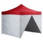 Backyard Pro Courtyard Series 10' x 10' Red Straight Leg Heavy-Duty Aluminum Instant Pop-Up Canopy Tent