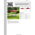 Backyard Pro Courtyard Series 10' x 10' Red Straight Leg Heavy-Duty Aluminum Instant Pop-Up Canopy Tent