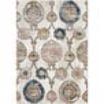 Abani Arto Collection 3' x 5' Coral / Navy Distressed Bohemian Medallion Area Rug Abani Arto Collection 3' x 5' Coral / Navy Distressed Bohemian Medallion Area Rug