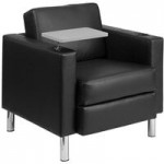 Flash Furniture Charcoal Gray Fabric Guest Chair with Tablet Arm, Chrome Legs, and Under Seat Storage Flash Furniture Charcoal Gray Fabric Guest Chair with Tablet Arm, Chrome Legs, and Under Seat Storage