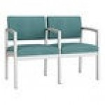 Lesro Lenox Steel Patriot Plus Sea Vinyl Loveseat with Center Arm Lesro Lenox Steel Patriot Plus Sea Vinyl Loveseat with Center Arm