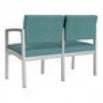 Lesro Lenox Steel Patriot Plus Sea Vinyl Loveseat with Center Arm Lesro Lenox Steel Patriot Plus Sea Vinyl Loveseat with Center Arm