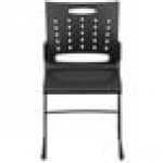 Flash Furniture RUT-2-BK-GG Hercules Black Sled Base Stack Chair with Air-Vent Back Flash Furniture RUT-2-BK-GG Hercules Black Sled Base Stack Chair with Air-Vent Back