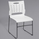 Flash Furniture RUT-2-BK-GG Hercules Black Sled Base Stack Chair with Air-Vent Back Flash Furniture RUT-2-BK-GG Hercules Black Sled Base Stack Chair with Air-Vent Back