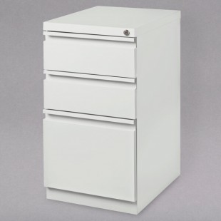 Hirsh 19353 White Mobile Pedestal Letter File Cabinet with 2 Box Drawers and 1 File Drawer - 15 Hirsh 19353 White Mobile Pedestal Letter File Cabinet with 2 Box Drawers and 1 File Drawer - 15