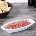 Fineline 9215-L Flairware Clear PET Plastic Serving Boat Dome Lid - 150/Case