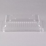 Fineline 9215-L Flairware Clear PET Plastic Serving Boat Dome Lid - 150/Case