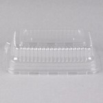 Fineline 9215-L Flairware Clear PET Plastic Serving Boat Dome Lid - 150/Case