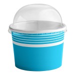 Choice 12 oz. Blue Paper Frozen Yogurt / Food Cup with Dome Lid - 50/Case Choice 12 oz. Blue Paper Frozen Yogurt / Food Cup with Dome Lid - 50/Case