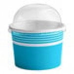 Choice 12 oz. Blue Paper Frozen Yogurt / Food Cup with Dome Lid - 50/Case Choice 12 oz. Blue Paper Frozen Yogurt / Food Cup with Dome Lid - 50/Case