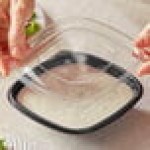 Visions Clear PET Plastic Flat Lid for 8, 12, and 16 oz. Square Bowls - 500/Case
