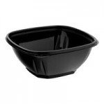 Visions Clear PET Plastic Flat Lid for 8, 12, and 16 oz. Square Bowls - 500/Case