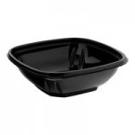 Visions Clear PET Plastic Flat Lid for 8, 12, and 16 oz. Square Bowls - 500/Case