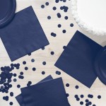 Creative Converting 6691137B Navy Blue 2-Ply 1/4 Fold Luncheon Napkin - 600/Case