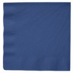 Creative Converting 6691137B Navy Blue 2-Ply 1/4 Fold Luncheon Napkin - 600/Case
