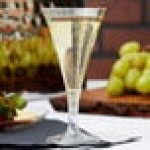 Fineline Tiny Temptations 6414-CL 2 oz. Tiny Barware Clear Plastic 2-Piece Champagne Flute - 120/Case