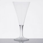 Fineline Tiny Temptations 6414-CL 2 oz. Tiny Barware Clear Plastic 2-Piece Champagne Flute - 120/Case