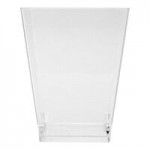 Fineline Tiny Temptations 6414-CL 2 oz. Tiny Barware Clear Plastic 2-Piece Champagne Flute - 120/Case