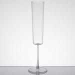 Fineline Renaissance 2807 7 oz. Clear Plastic 1-Piece Champagne Flute - 72/Case