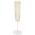 Fineline Renaissance 2807 7 oz. Clear Plastic 1-Piece Champagne Flute - 72/Case