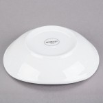 Libbey Porcelana Infinity 10 oz. Bright White Oval Porcelain Bowl - Sample