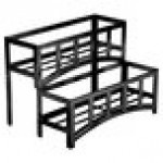 Cal-Mil 1343-13 Mission Black Six Jar Display - 12