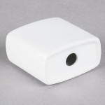 Tuxton GZP-730 TuxTrendz 2.5 oz. Bright White China Salt Shaker - 12/Case
