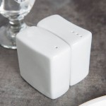 Tuxton GZP-730 TuxTrendz 2.5 oz. Bright White China Salt Shaker - 12/Case