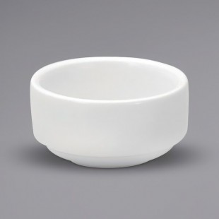 Oneida Buffalo Bright White Ware by 1880 Hospitality F8010000610M 1.5 oz. Mini Porcelain Ramekin - 72/Case Oneida Buffalo Bright White Ware by 1880 Hospitality F8010000610M 1.5 oz. Mini Porcelain Ramekin - 72/Case