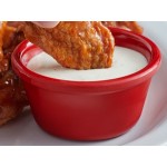 Acopa 3 oz. Red Smooth Melamine Ramekin - 12/Case