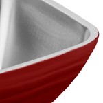 Vollrath 4763715 Double Wall Square Beehive 8.2 Qt. Serving Bowl - Dazzle Red