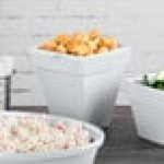 TableCraft CW1470GY 2 Qt. Gray Cast Aluminum Square Condiment Bowl