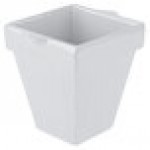 TableCraft CW1470GY 2 Qt. Gray Cast Aluminum Square Condiment Bowl
