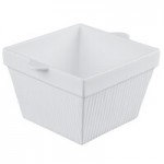 TableCraft CW1470GY 2 Qt. Gray Cast Aluminum Square Condiment Bowl
