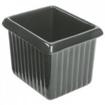 TableCraft CW1470GY 2 Qt. Gray Cast Aluminum Square Condiment Bowl
