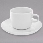 10 Strawberry Street TAV-6 Taverno 1.75 Qt. White Porcelain Serving Bowl - 6/Case