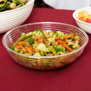 Cambro RSB10CW135 3.2 Qt. Clear Camwear® Round Ribbed Bowl