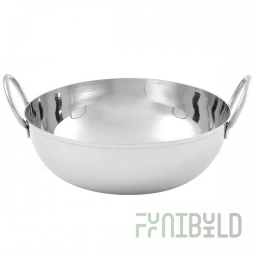 American Metalcraft BD65 32 oz. Stainless Steel Balti Dish - 6 5/8