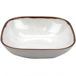 GET SB-80-RM Rustic Mill 2.5 Qt. Glazed Irregular Square Melamine Bowl - 6/Case GET SB-80-RM Rustic Mill 2.5 Qt. Glazed Irregular Square Melamine Bowl - 6/Case