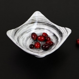 Elite Global Solutions D52SQ Van Gogh Black 9 oz. Square Melamine Bowl - 6/Case Elite Global Solutions D52SQ Van Gogh Black 9 oz. Square Melamine Bowl - 6/Case