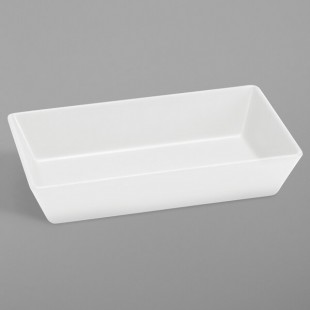 Delfin from Steelite International DFBRC106LT020 Linen 1.3 Qt. White Rectangular Melamine Bowl Delfin from Steelite International DFBRC106LT020 Linen 1.3 Qt. White Rectangular Melamine Bowl