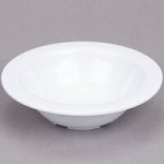 Thunder Group NS5075W Nustone White Melamine Rimless Bowl 1.63 Qt. - 12/Pack