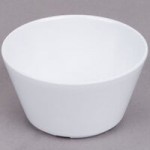 Thunder Group NS5075W Nustone White Melamine Rimless Bowl 1.63 Qt. - 12/Pack