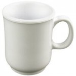 Thunder Group NS5075W Nustone White Melamine Rimless Bowl 1.63 Qt. - 12/Pack
